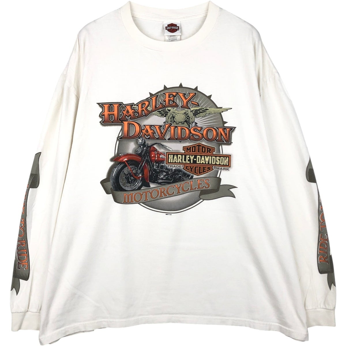 古着 ハーレーダビッドソン Harley-Davidson 鷲柄 イーグル柄 モーター