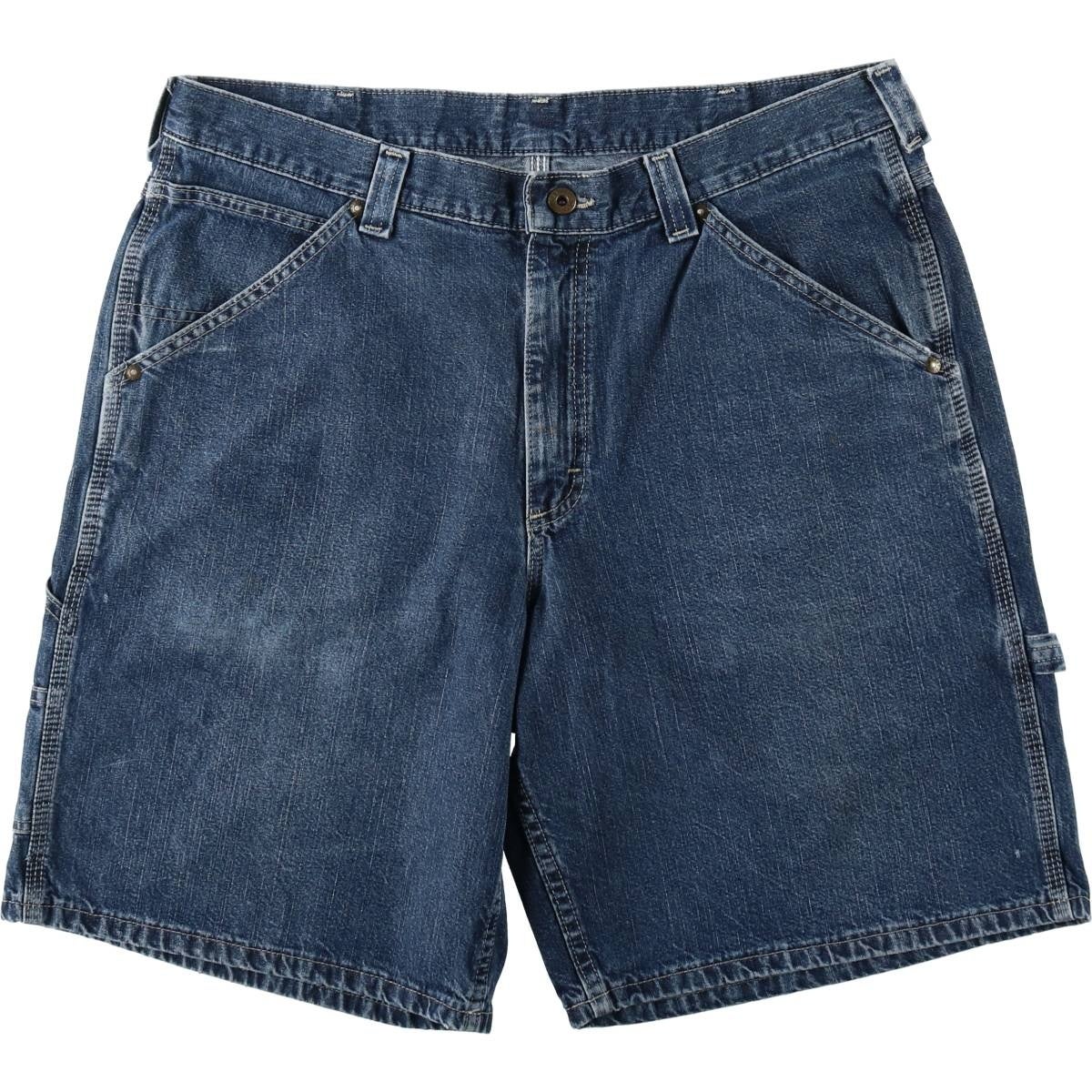 古着 リー Lee ブラックデニムショーツ ショートパンツ レディースL