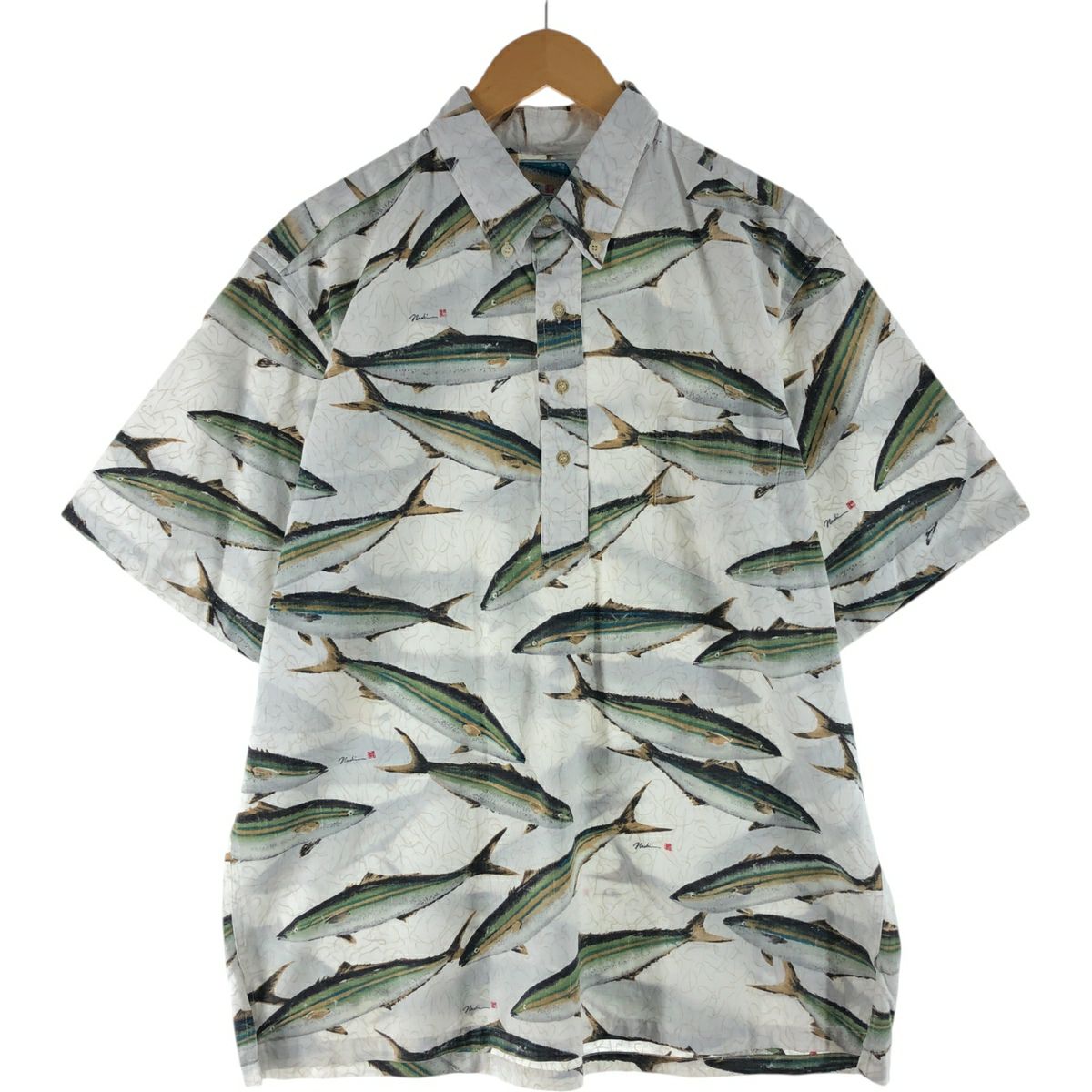 古着 レインスプーナー REYNSPOONER GYOTAKU BY NAOKI 魚拓