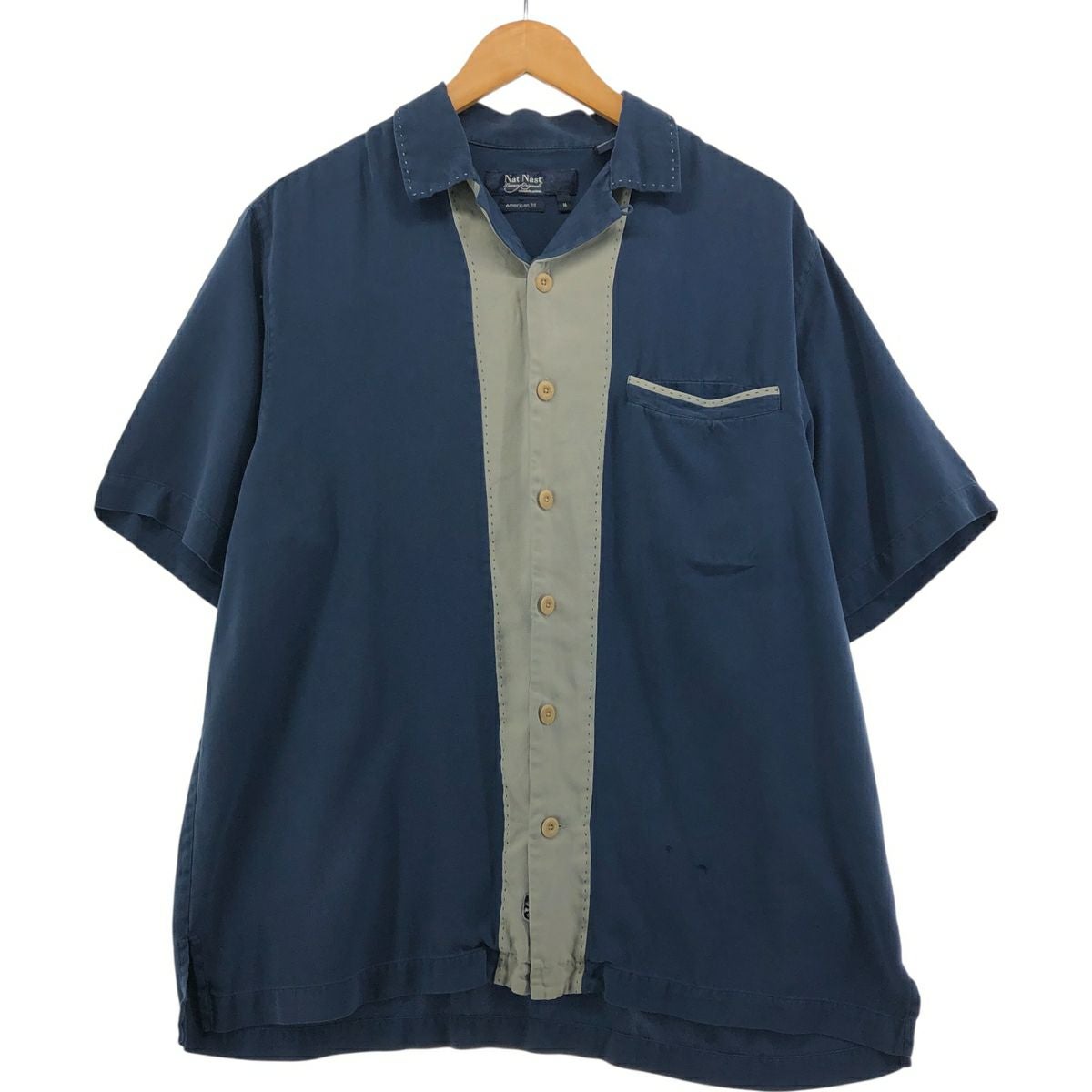 古着 ナットナスト Nat Nast American fit ツートン 半袖 オープン