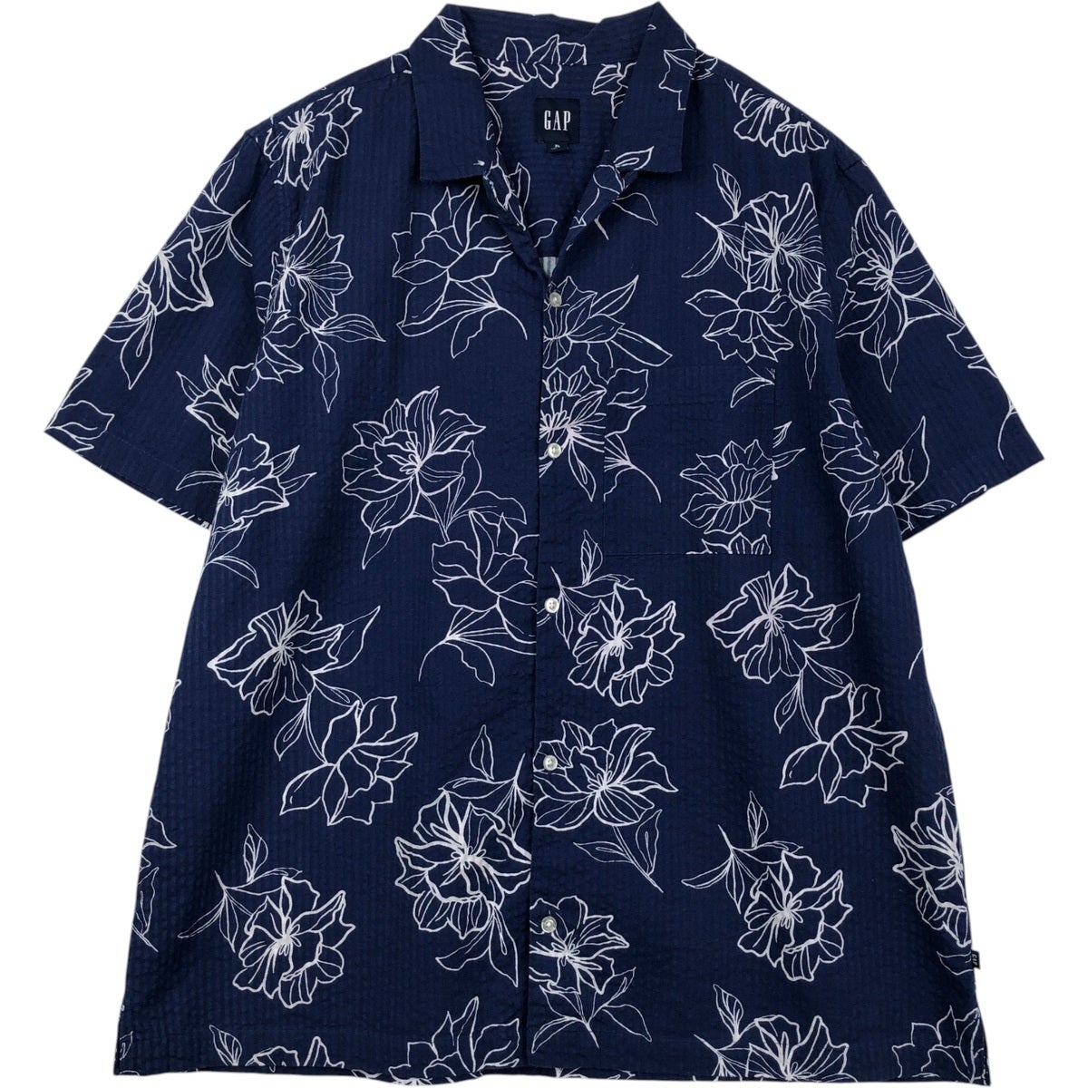 古着 ステューシー STUSSY 総柄 リーフ柄 オープンカラー レーヨン