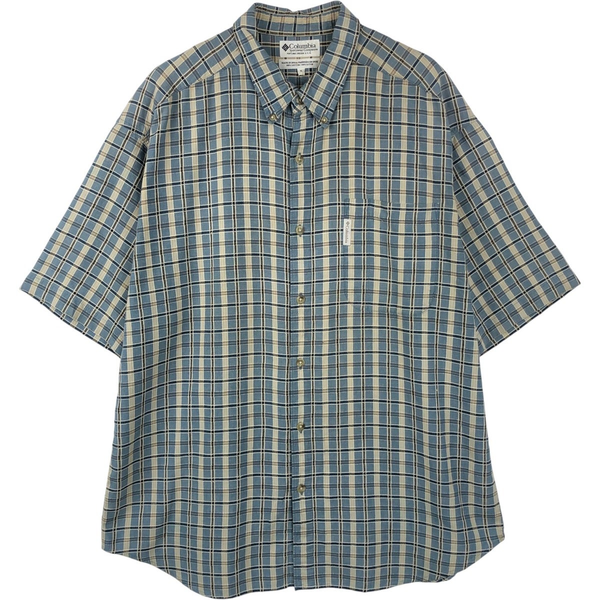 古着 90年代 コロンビア Columbia ギンガムチェック フィッシング