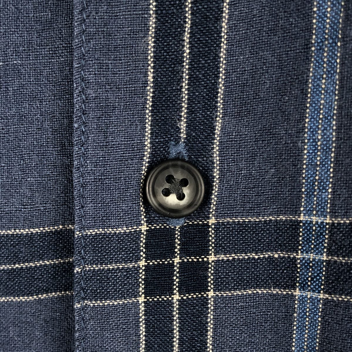 古着 ヴァンヒューゼン VAN HEUSEN チェック柄 半袖 リネンシャツ