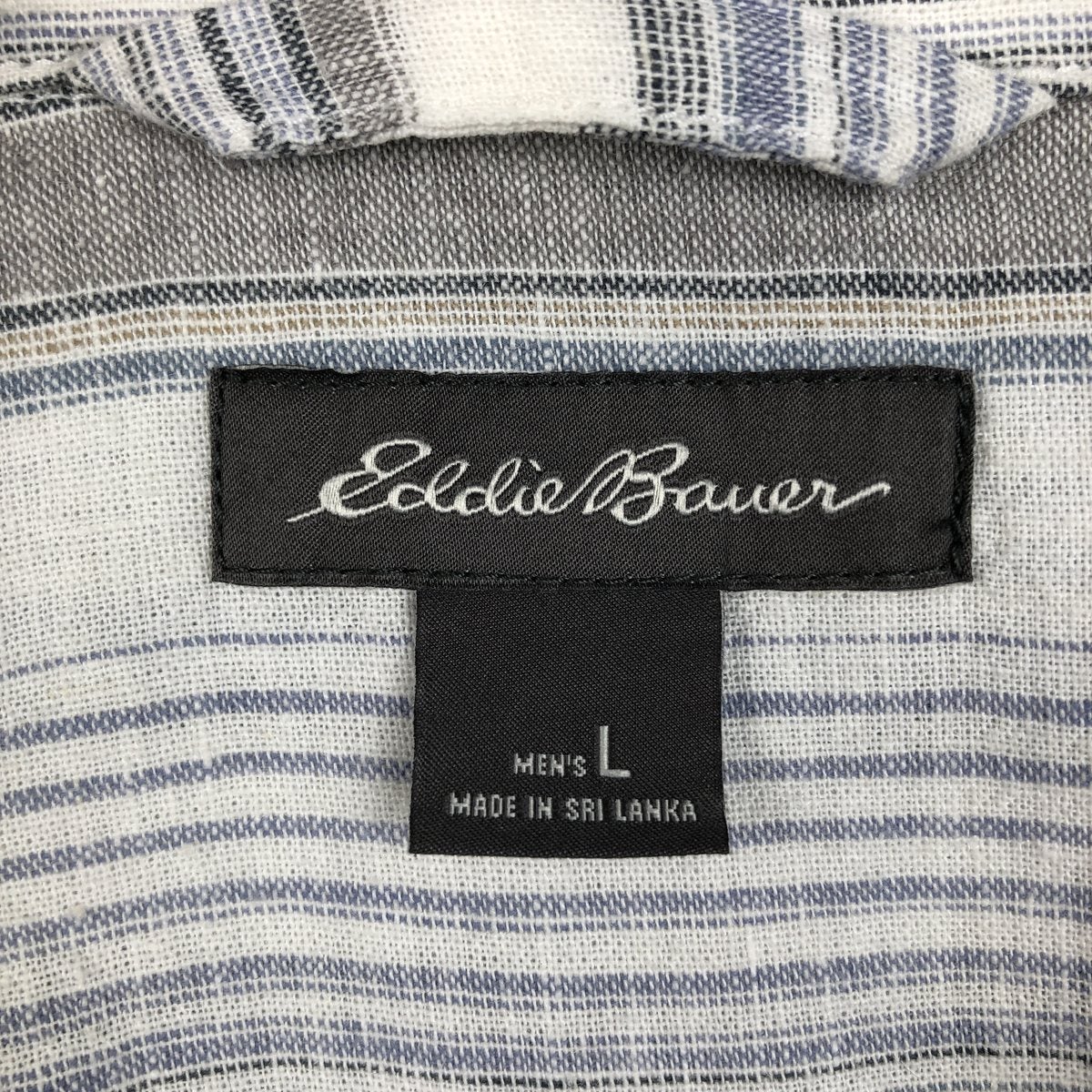 古着 エディーバウアー Eddie Bauer ボーダー柄 マルチボーダー 半袖