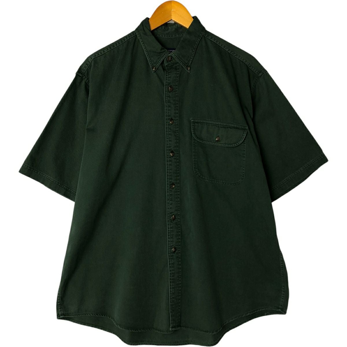 古着 90年代 ランズエンド LANDS END 半袖 リネンシャツ ボックス