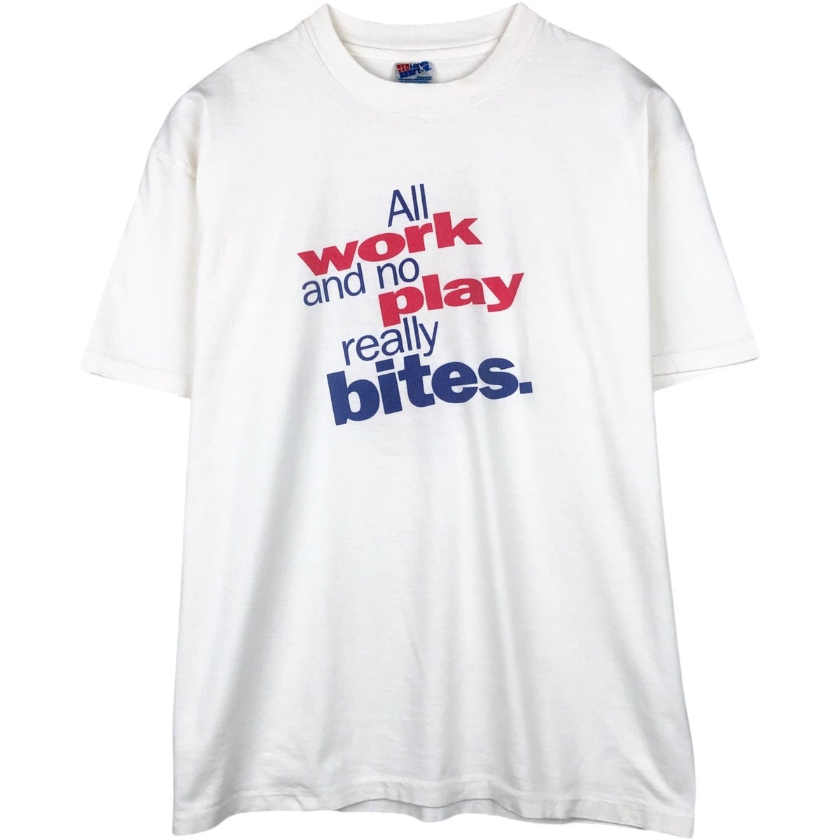 古着 90年代 ヘインズ Hanes メッセージプリントTシャツ USA製 メンズ