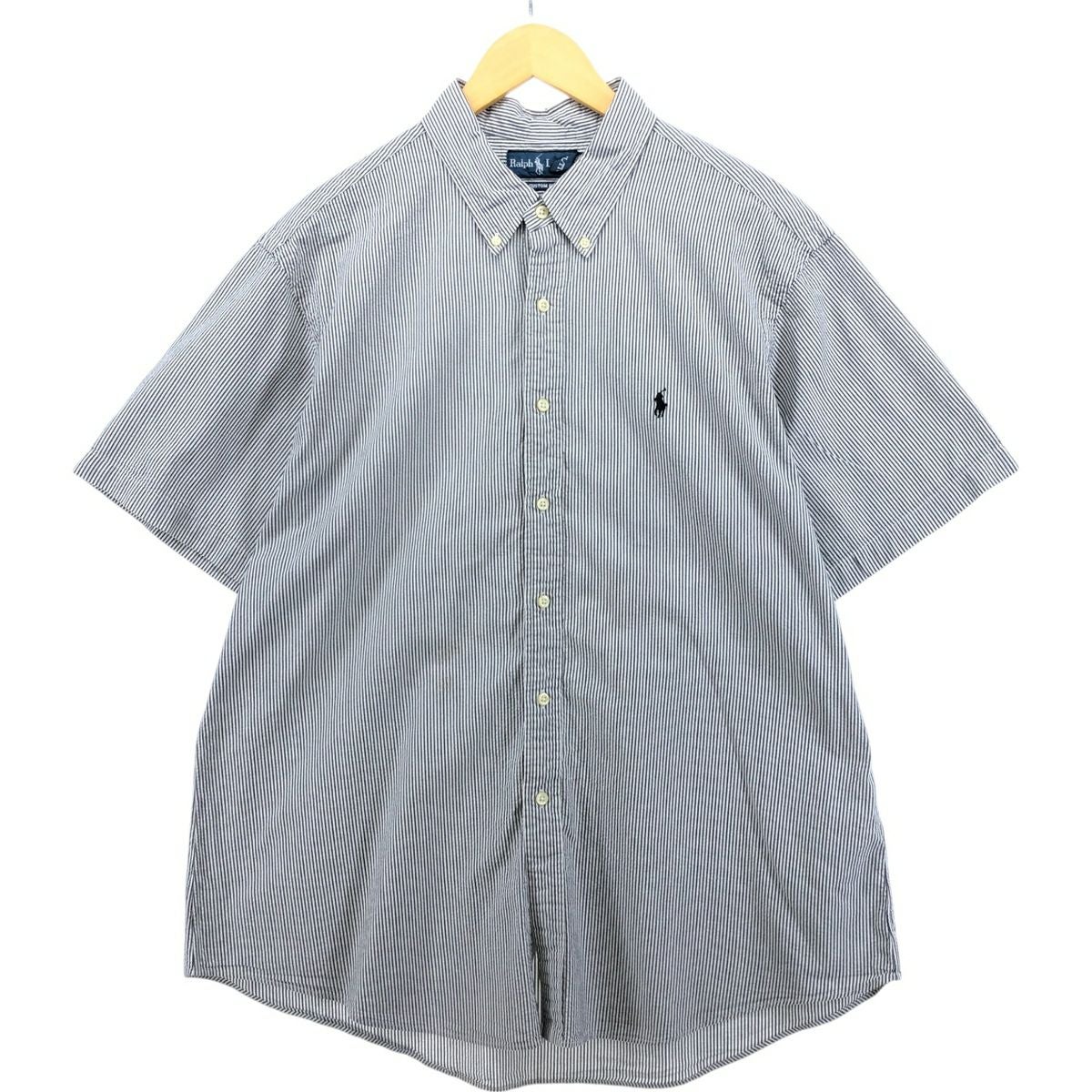 古着 ラルフローレン Ralph Lauren CLASSIC FIT マルチストライプ 半袖