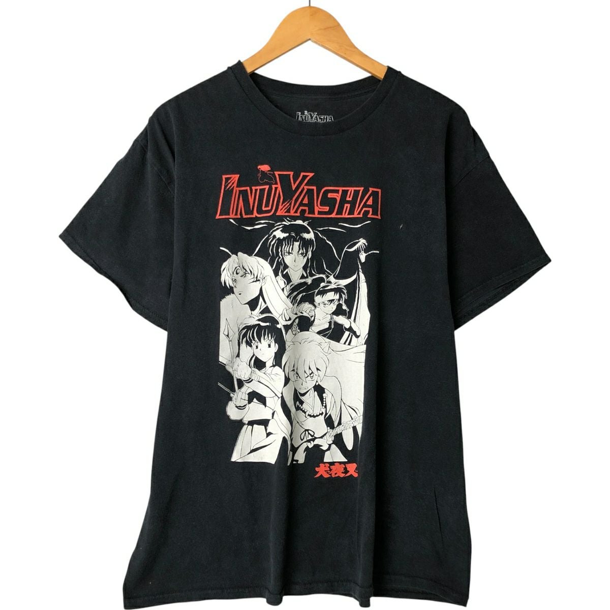 古着 犬夜叉 アニメ キャラクタープリントTシャツ メンズL相当