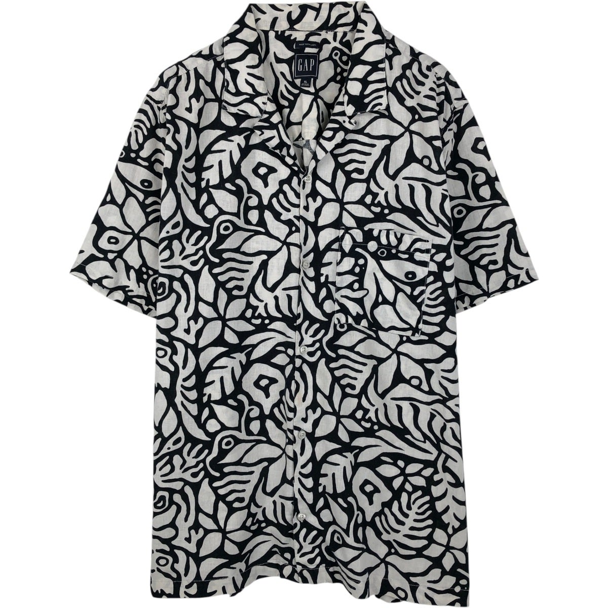 古着 00年代 ギャップ GAP MADE WITH LINEN ストライプ柄 マルチ