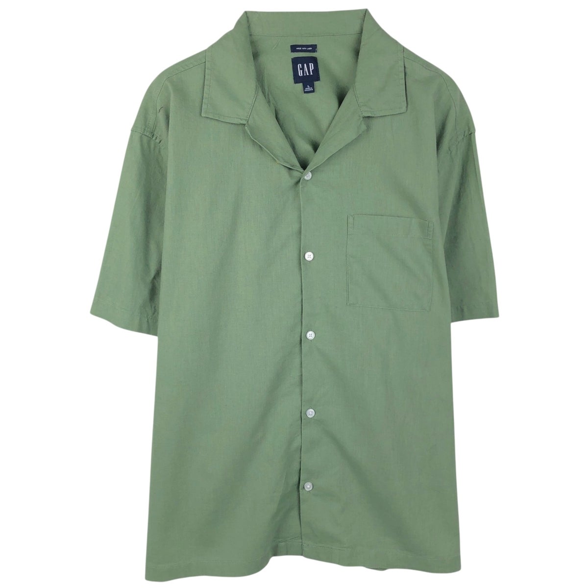 古着 00年代～ ギャップ GAP MADE WITH LINEN ストライプ柄 マルチ