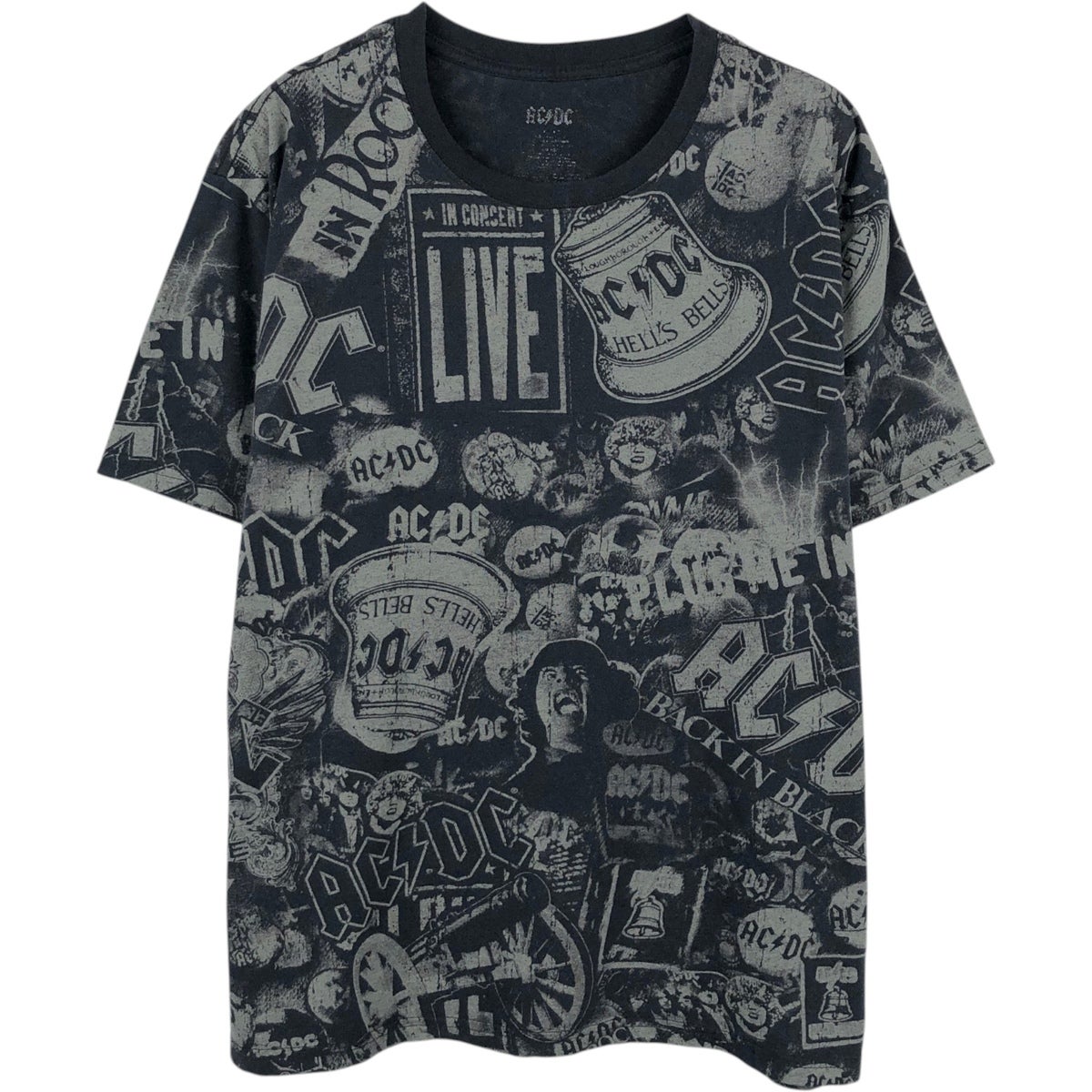 古着 AC/DC エーシーディーシー オールオーバープリント バンドTシャツ