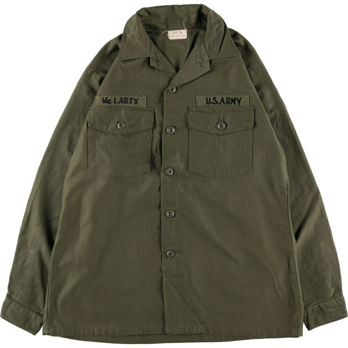 古着 70年代 米軍実品 U.S.ARMY SHIRT UTILITY OG-107 ミリタリー
