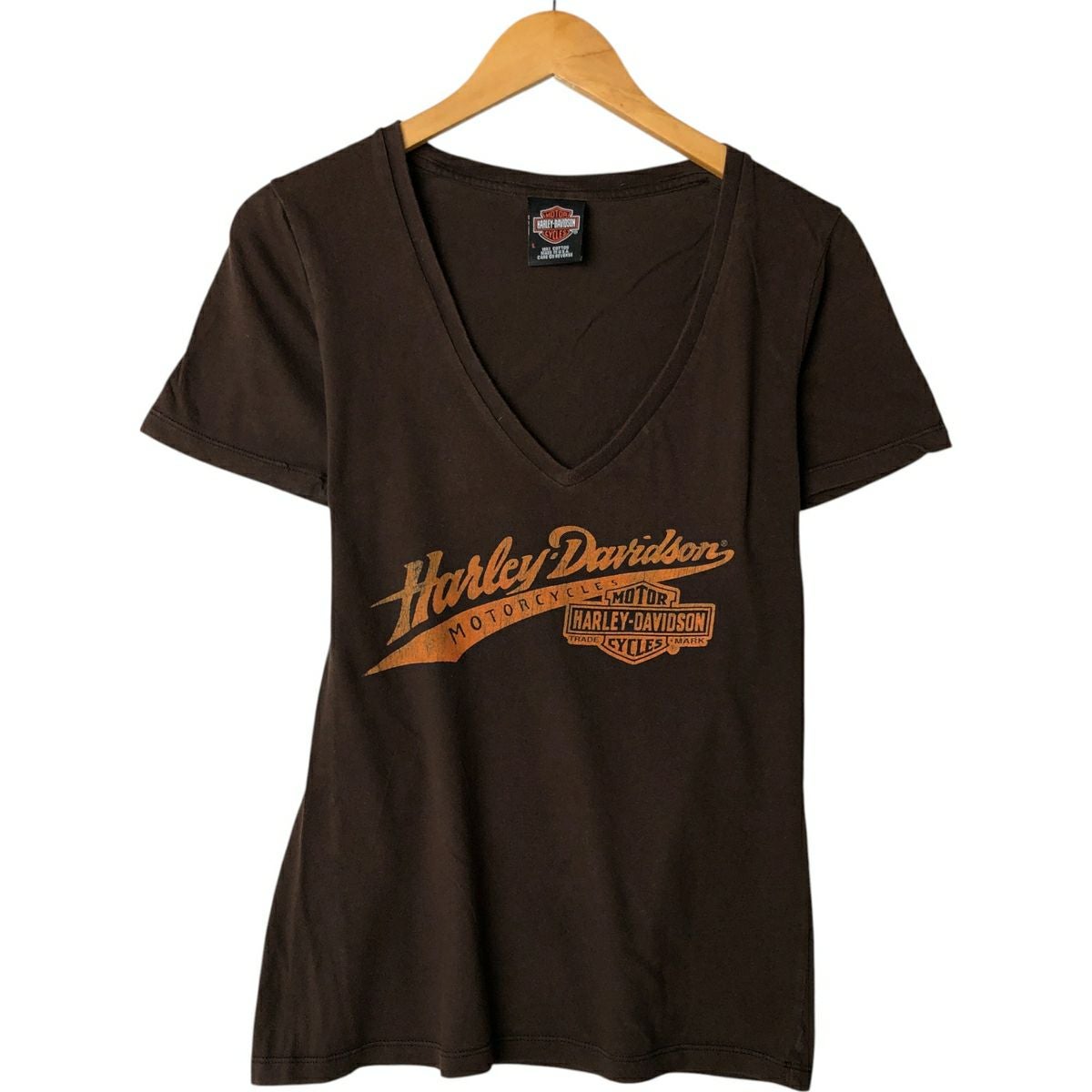 古着 00年代 ハーレーダビッドソン Harley-Davidson Vネック スタッズ