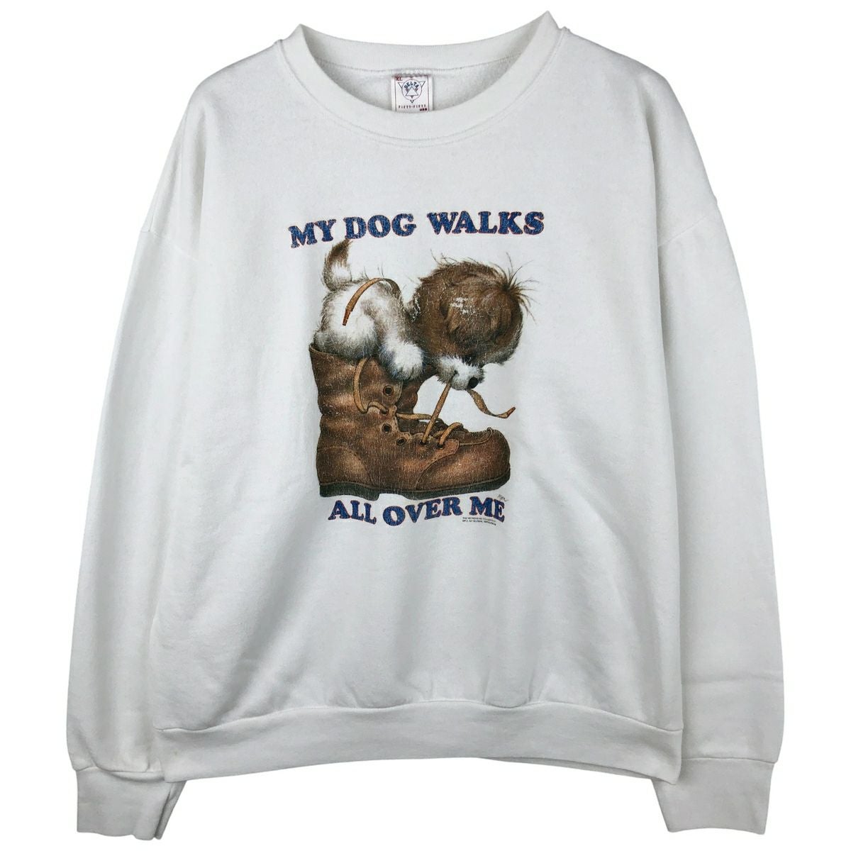 古着 ギルダン GILDAN VIZSLA ビズラ 犬柄 アニマル スウェットシャツ