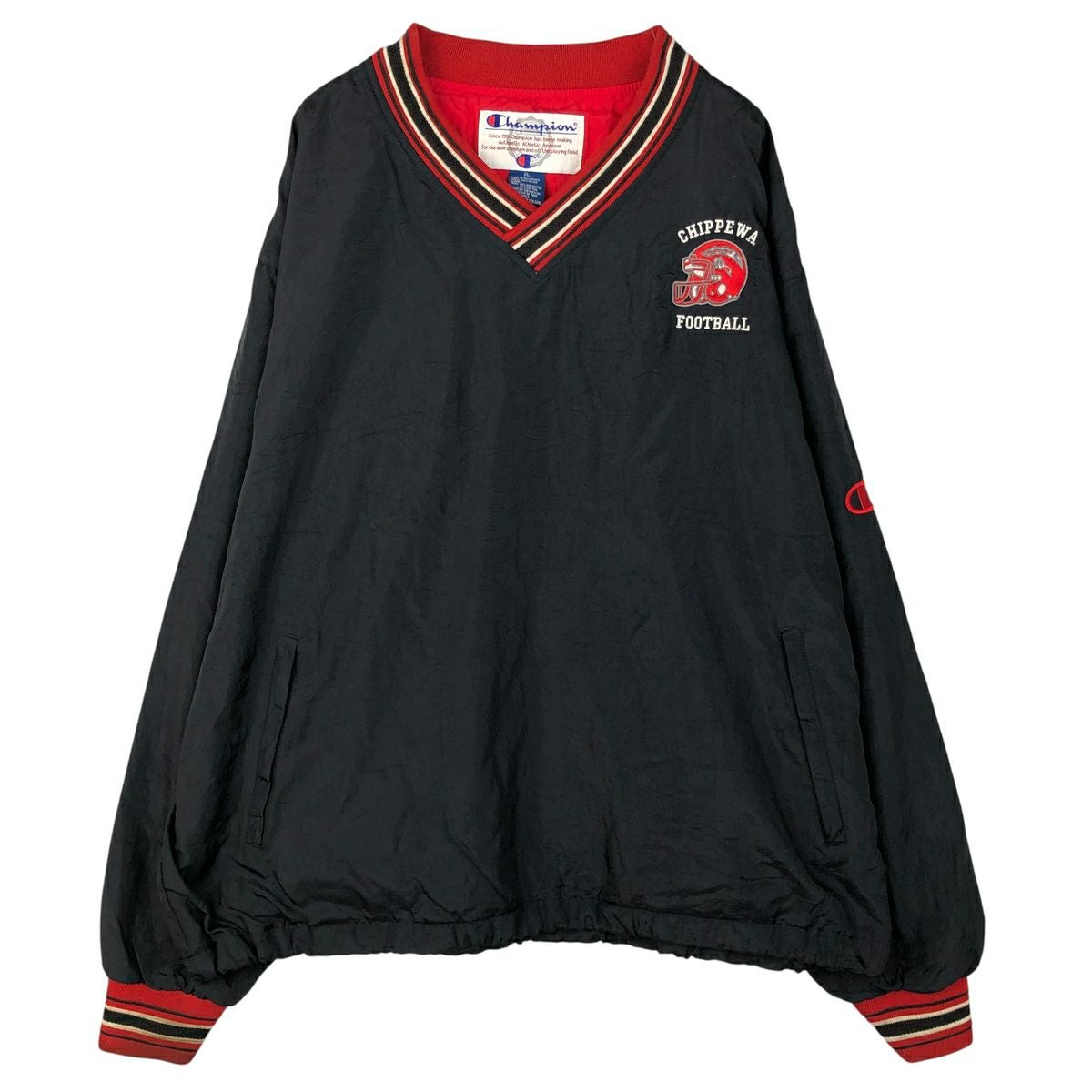 古着 90年代 チャンピオン Champion Vネック ナイロンプルオーバー