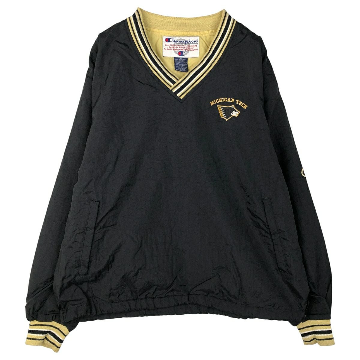 古着 90年代 チャンピオン Champion Vネック ナイロンプルオーバー