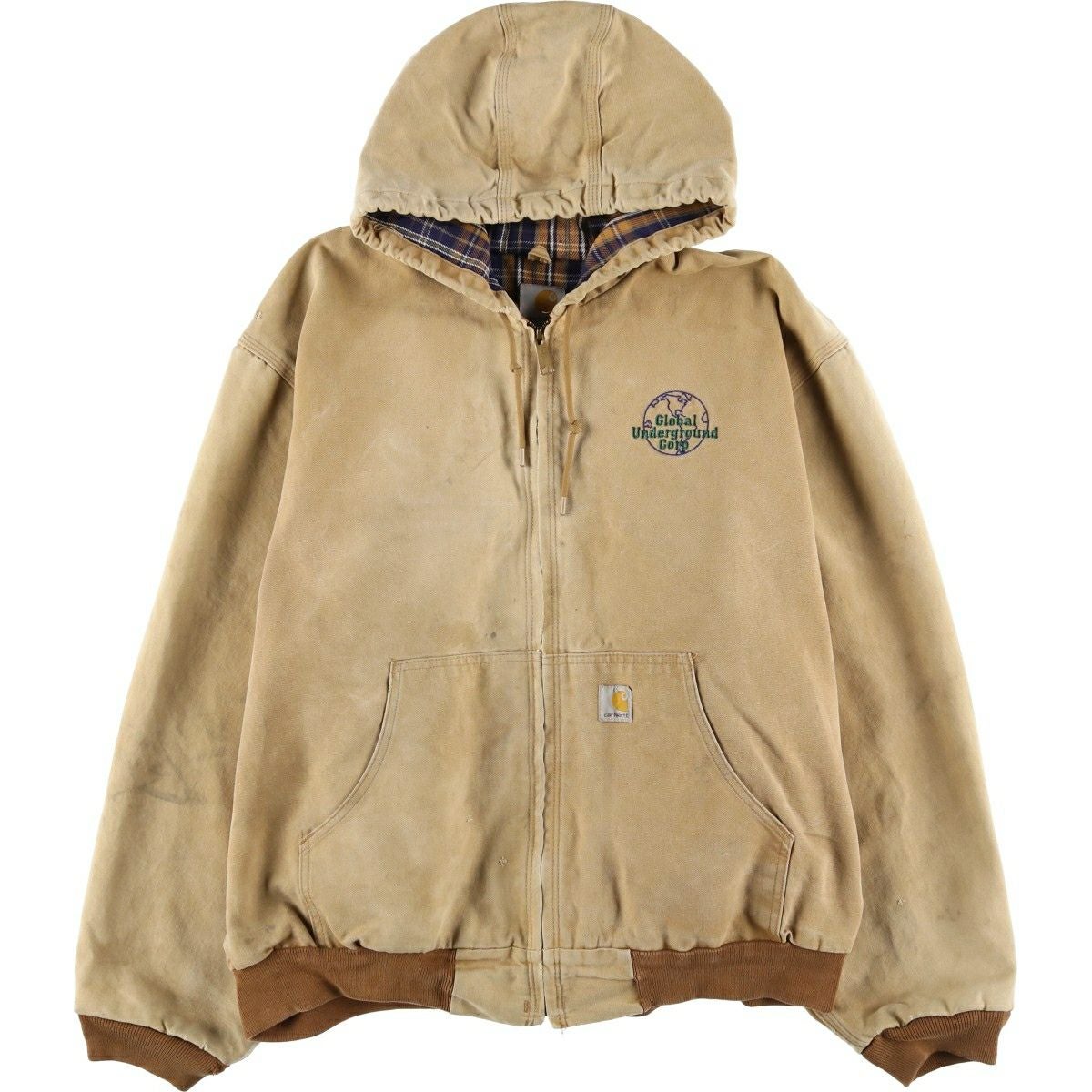 古着 カーハート Carhartt アクティブジャケット ダックフルジップ