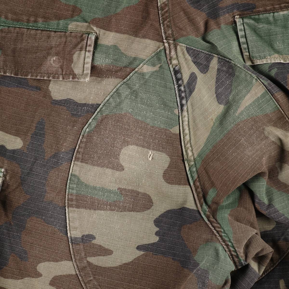 古着 90年代 米軍実品 迷彩柄 ウッドランドカモ リップストップ