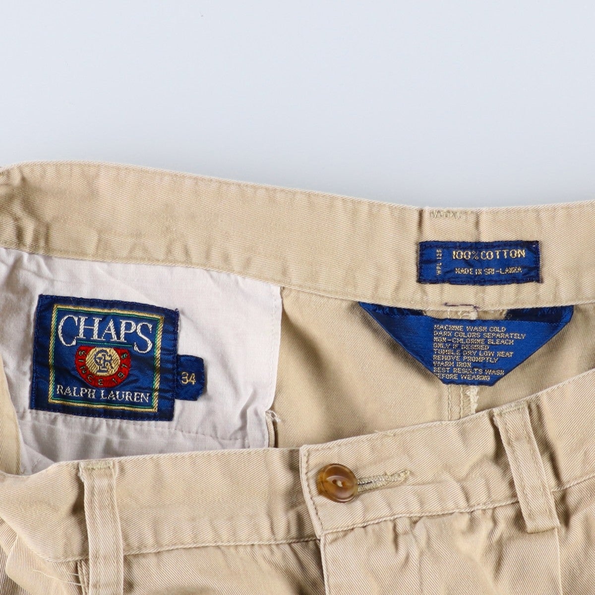 古着 ラルフローレン Ralph Lauren CHAPS チャップス ツータック チノショーツ ショートパンツ メンズw36相当/eaa660180 古着 80年代 ラルフローレン Ralph Lauren CHAPS チャップス