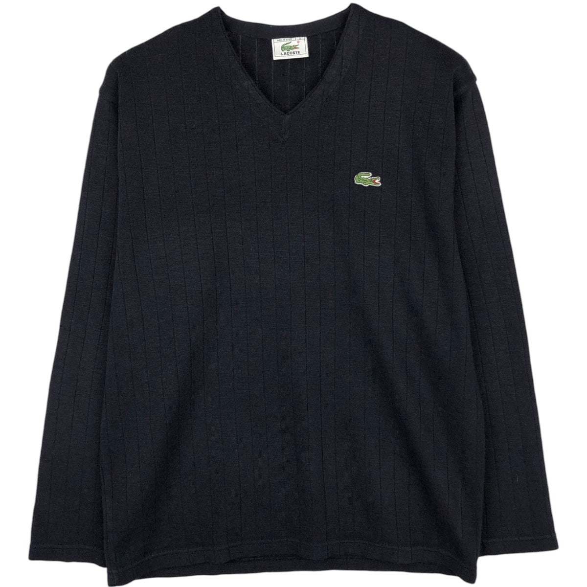 古着 ラコステ LACOSTE Vネック ウールニットセーター スペイン製 メンズXL相当/eaa645941 古着 ラコステ LACOSTE Vネック ウールニットセーター スペイン製