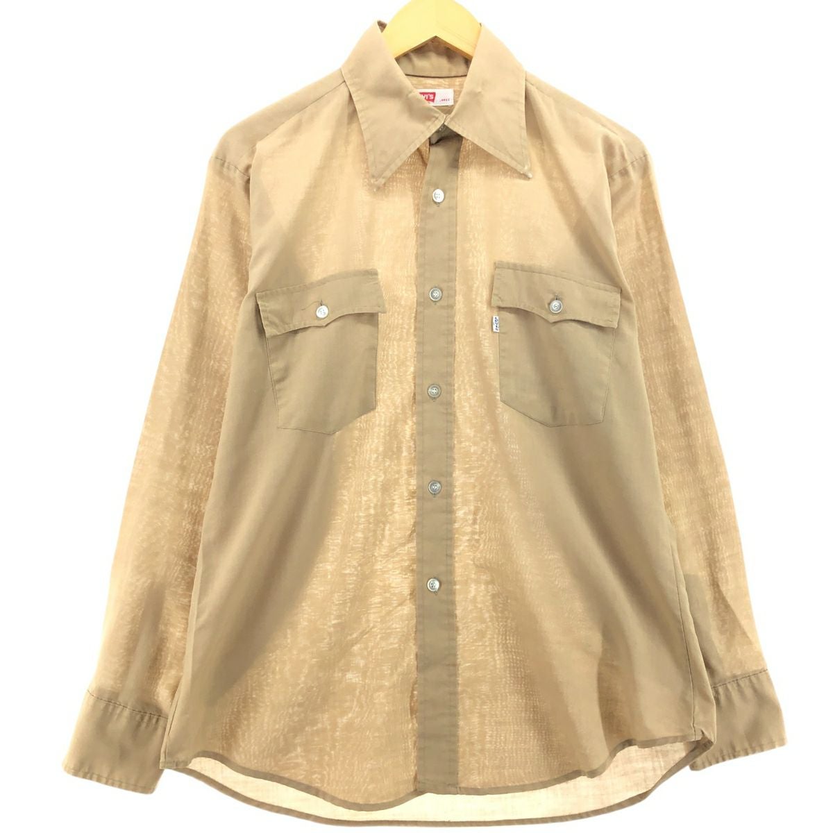 古着 70年代 リーバイス Levis PANATELA TOPS オープンカラー 長袖