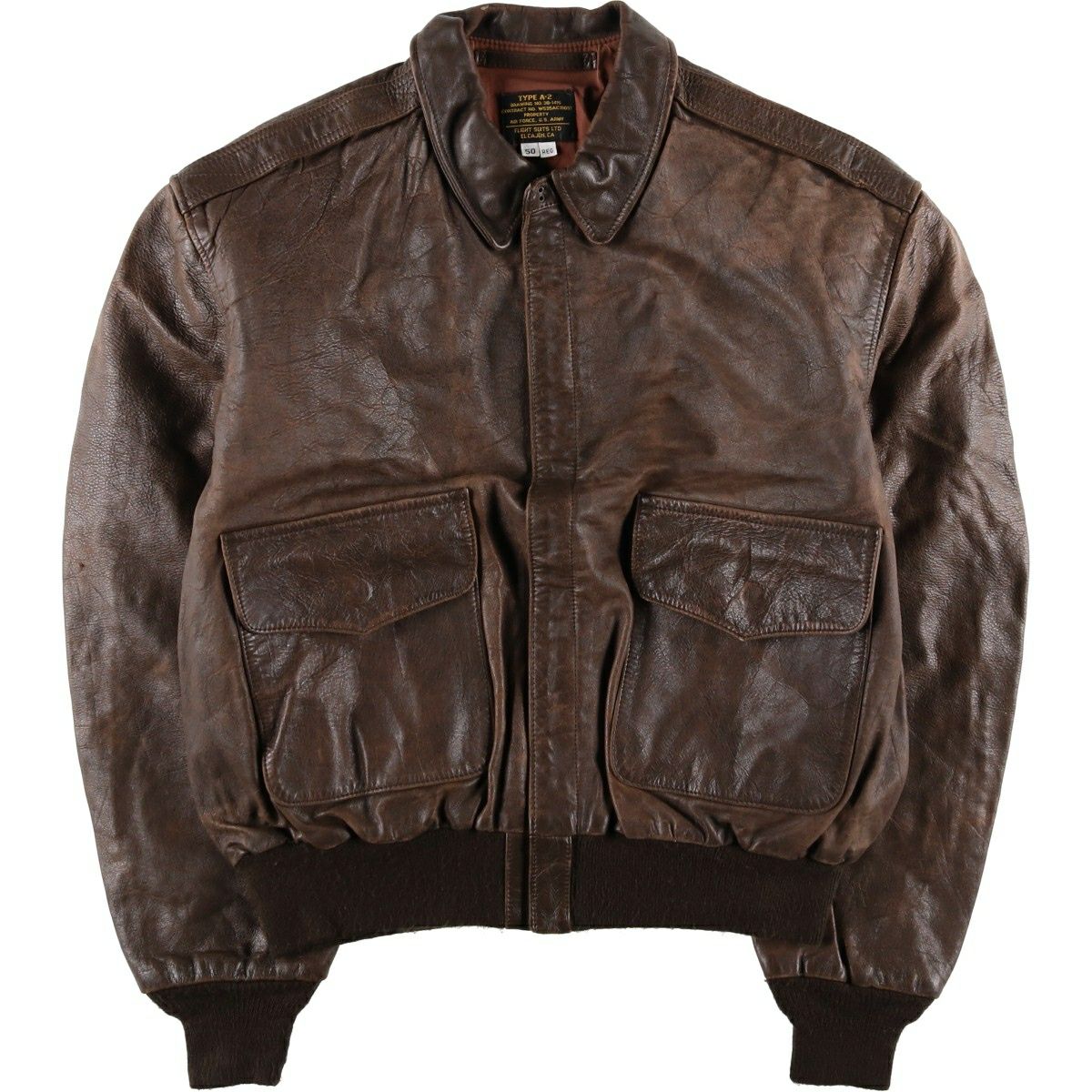 古着 ショット SCHOTT A-2タイプ レザーフライトジャケット USA製