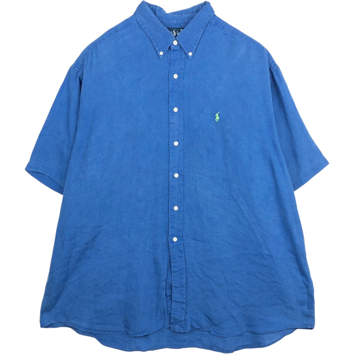 古着 ラルフローレン Ralph Lauren BLAKE 半袖 リネン ボタンダウン