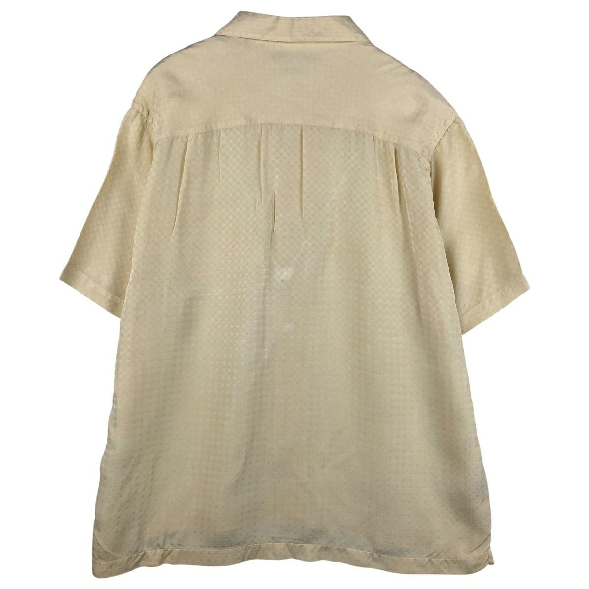 古着 ペリーエリス PERRY ELLIS チェック柄 半袖 オープンカラー