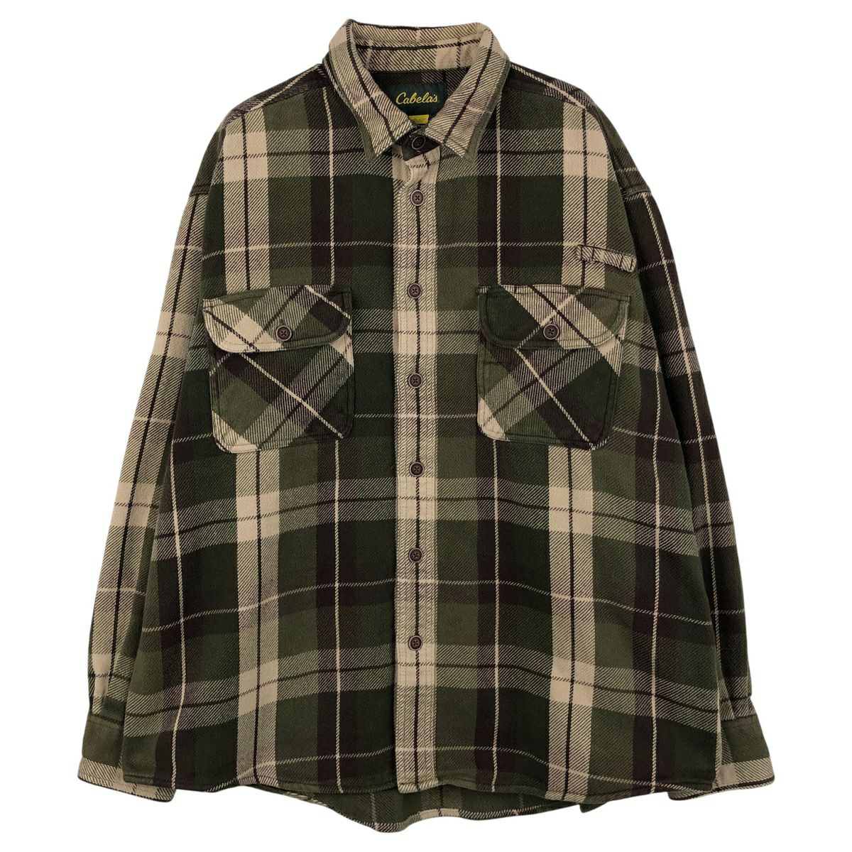 古着 カベラス Cabelas 長袖 ヘビーネルチェックシャツ メンズXL相当