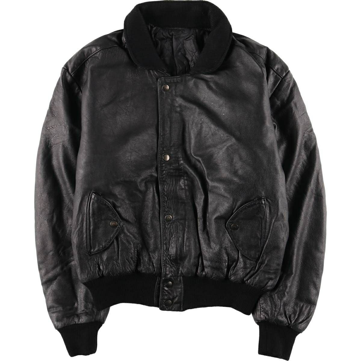 古着 エリクソンズ ERIKSONS 中綿入り レザーブルゾンタイプ フランス