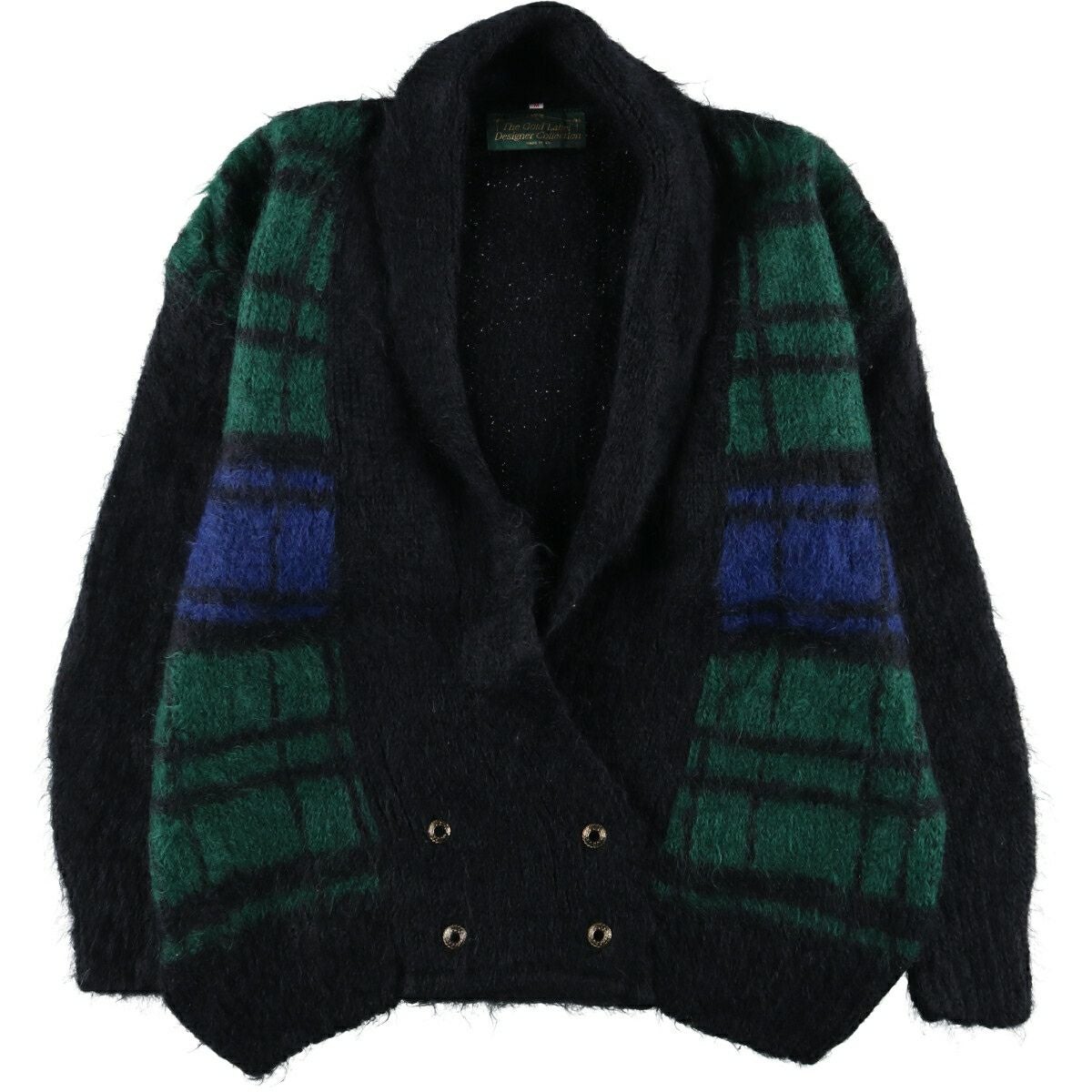 古着 80年代 The Gold Label Desiner Collection チェック柄 ショール