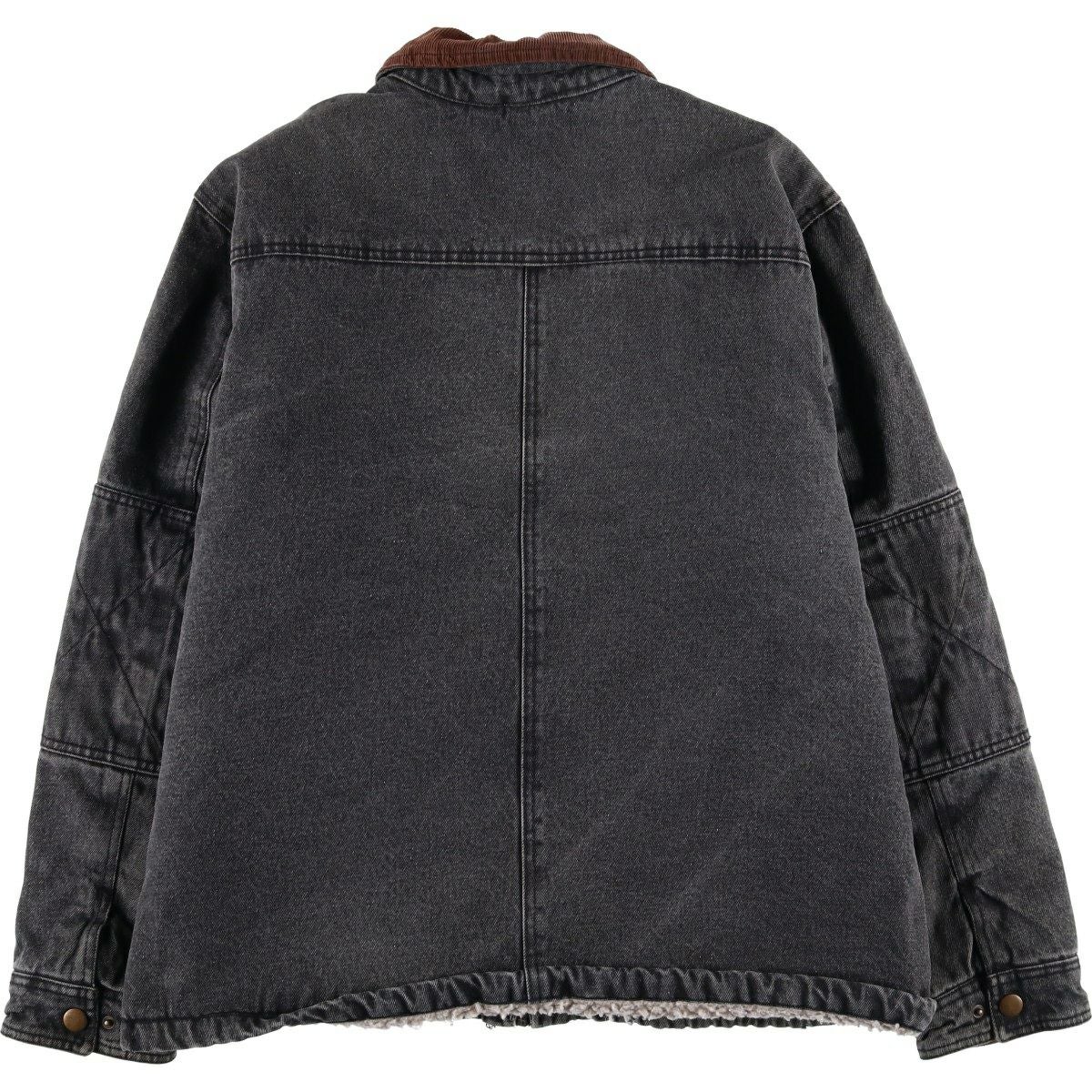 古着 ラングラー Wrangler 中綿入り ブラックデニムボアジャケット