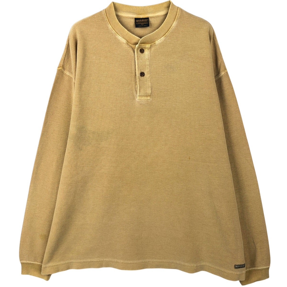 古着 70年代 ウールリッチ WOOLRICH ヘンリーネック コットンニット