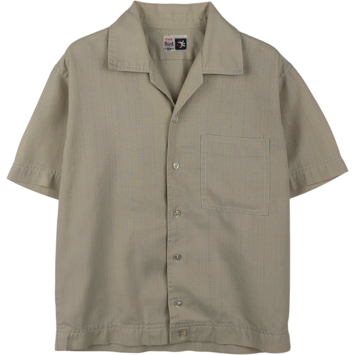 古着 SILK CLUB 総柄 ボーリング柄 オープンカラー 長袖 シルクシャツ