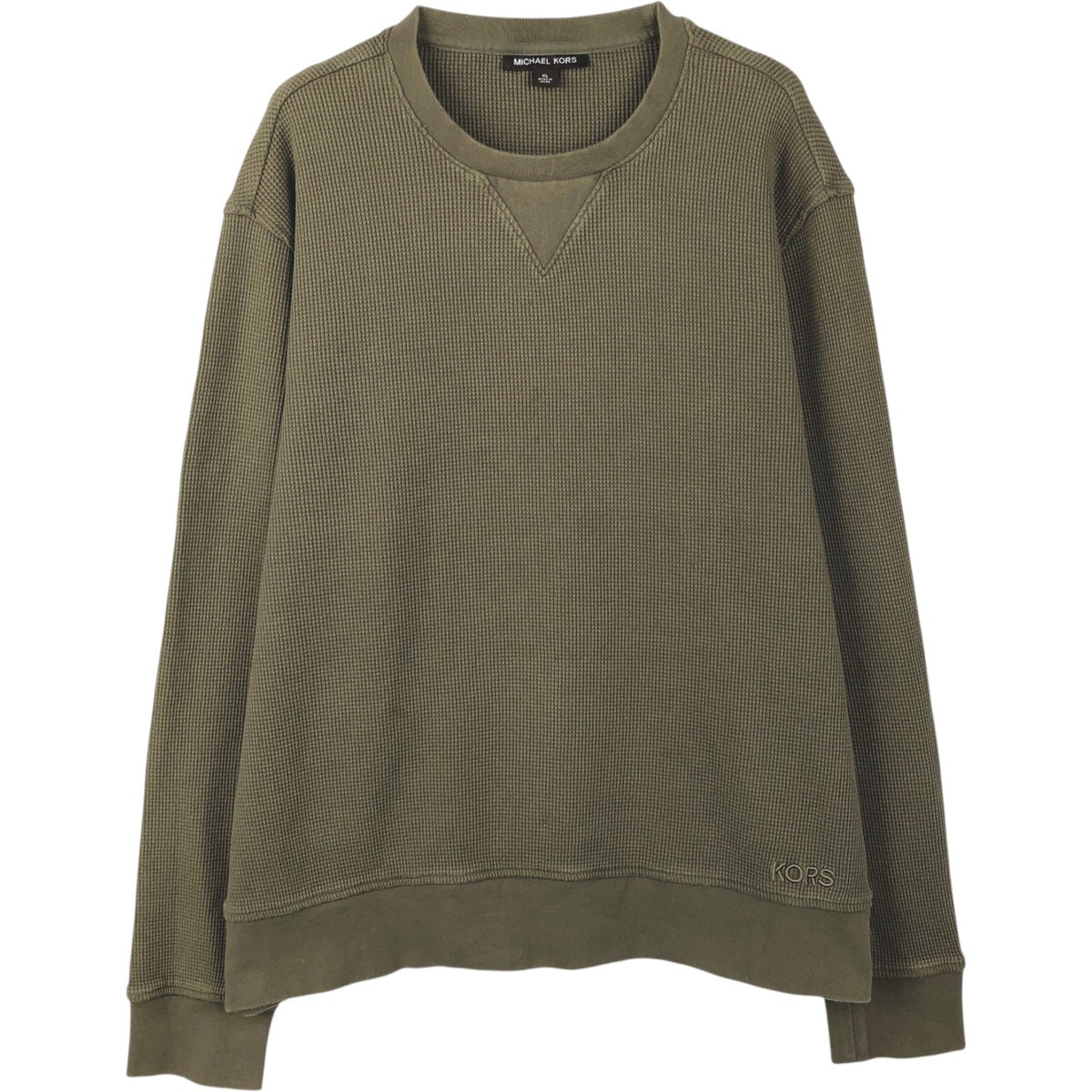 古着 オールドネイビー OLD NAVY ボーダー柄 サーマルロンT ワッフル