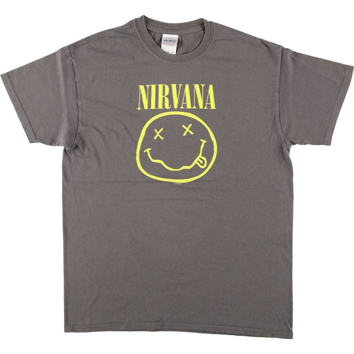 NIRVANA サークルTシャツ 古着 バンT ヴィンT ギルダン コピーライト 古着 00年代 ギルダン GILDAN NIRVANA ニルヴァーナ バンドTシャツ
