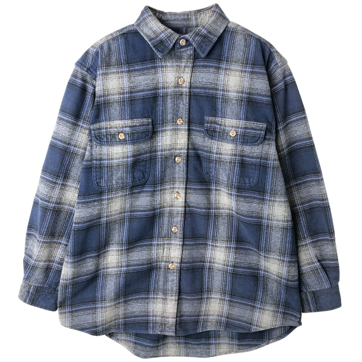 古着 フィールドアンドストリーム FIELD&STREAM オンブレチェック 長袖