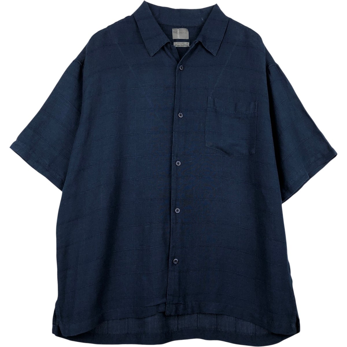 古着 ドッカーズ DOCKERS 半袖 オープンカラー レーヨン×リネンシャツ