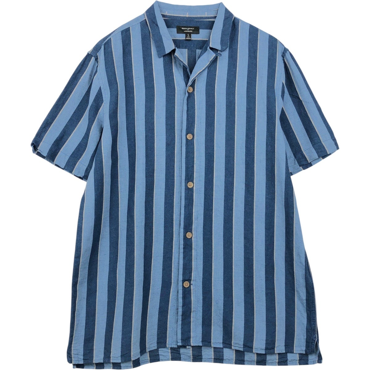 古着 00年代 バナナリパブリック BANANA REPUBLIC ストライプ柄 半袖