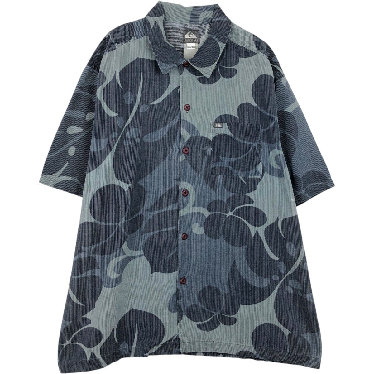 古着 ステューシー STUSSY 総柄 リーフ柄 オープンカラー レーヨン