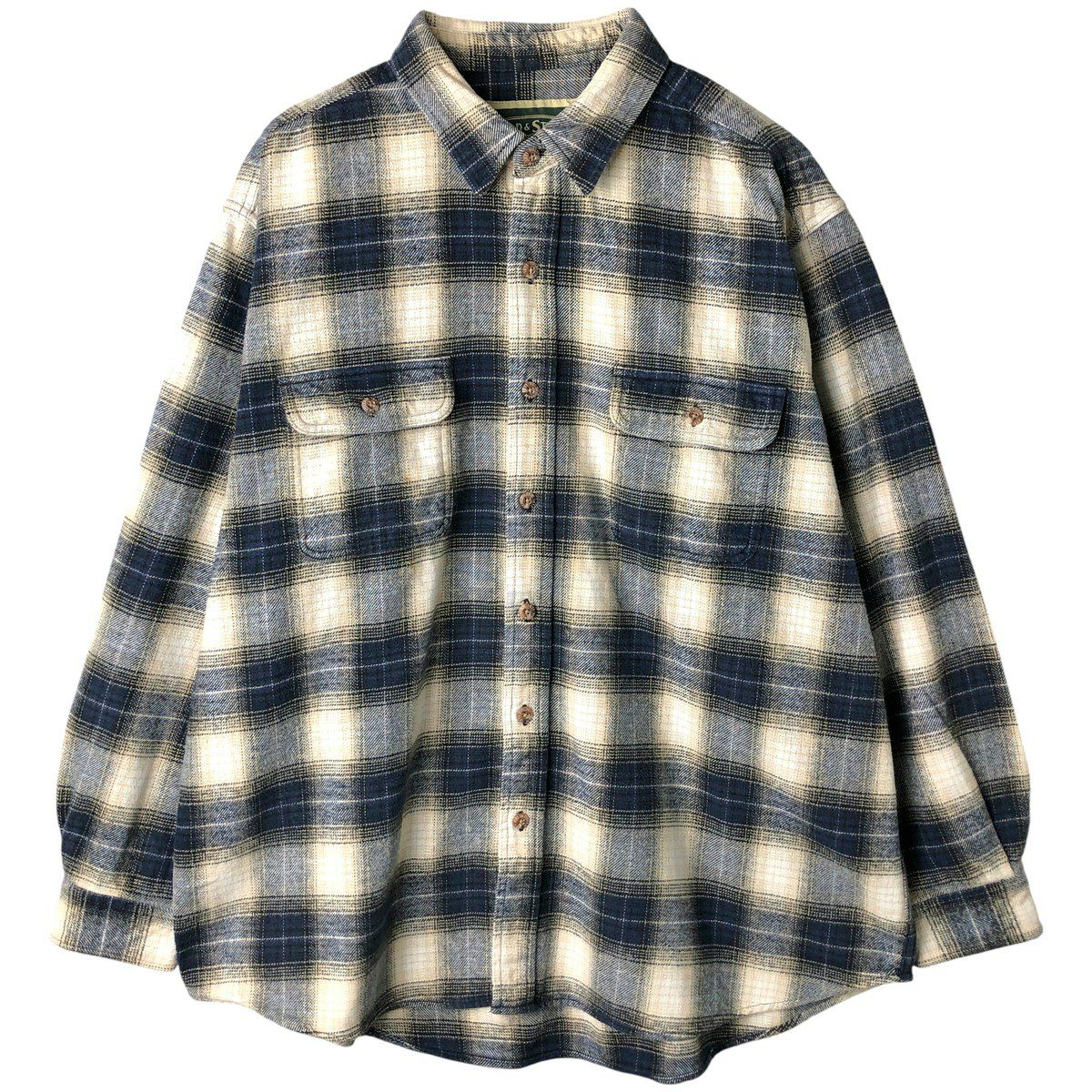 古着 フィールドアンドストリーム FIELD&STREAM オンブレチェック 長袖