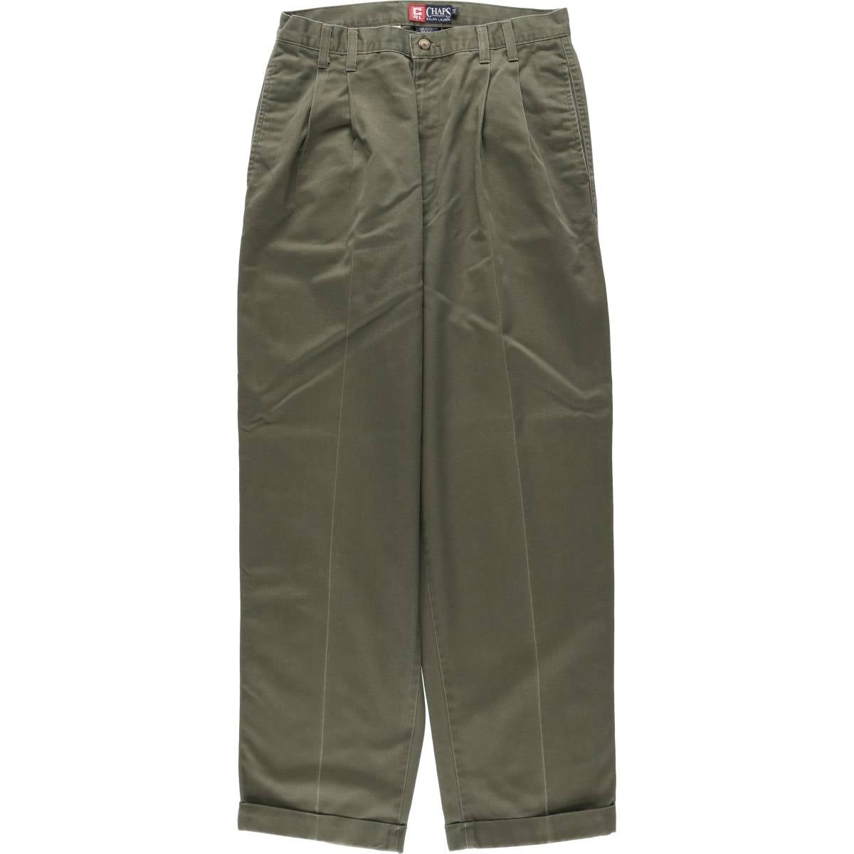 古着 ラルフローレン Ralph Lauren CHAPS チャップス ツータック