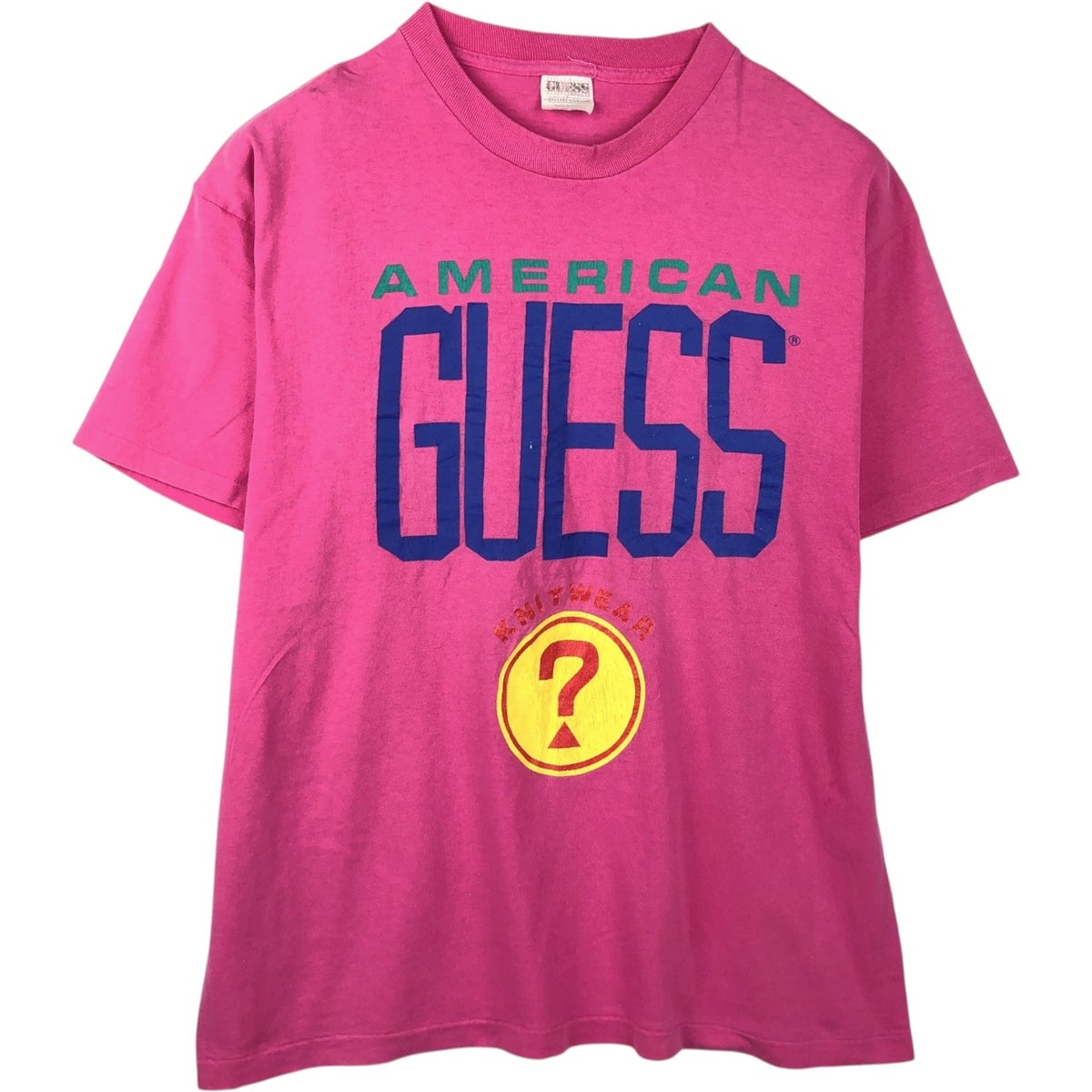 古着 90年代 ゲス Guess 半袖 プリントTシャツ USA製 メンズXL相当