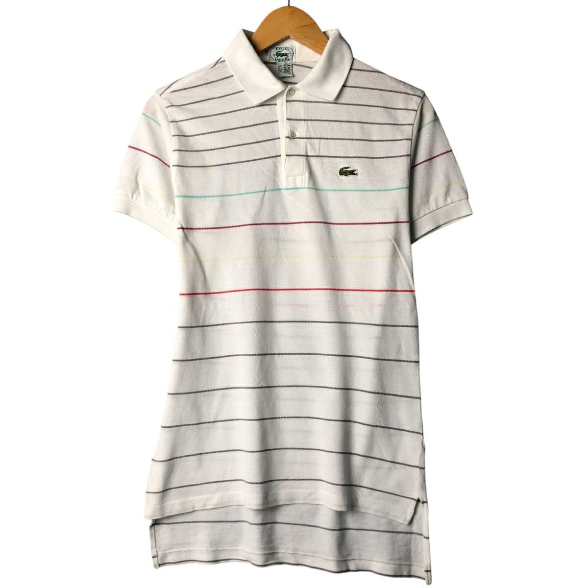 古着 80~90年代 ラコステ LACOSTE IZOD 半袖 ボーダー ポロシャツ 古着 80~90年代 ラコステ LACOSTE IZOD 半袖 ボーダー ポロシャツ