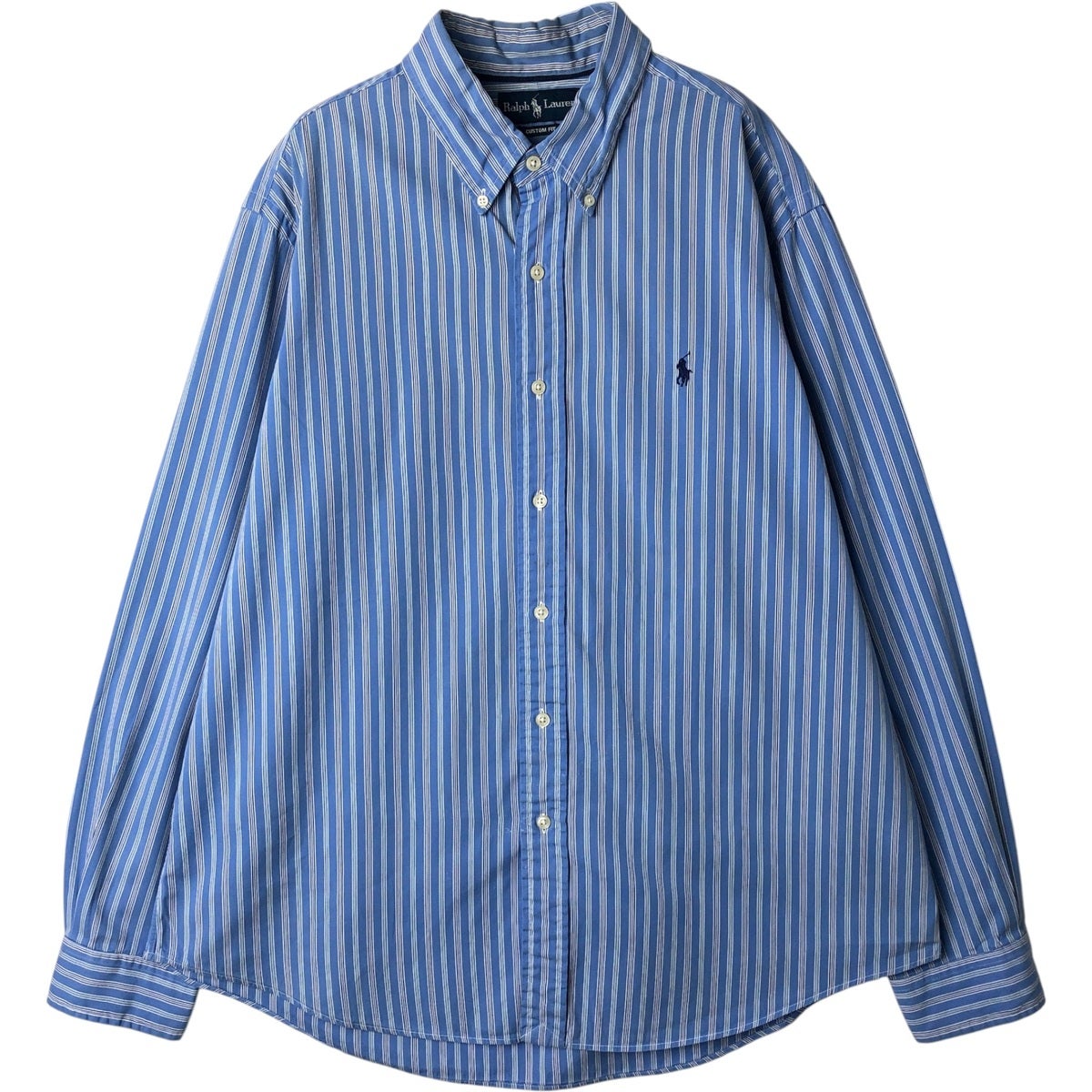古着 ラルフローレン Ralph Lauren CUSTOM FIT マルチストライプ 長袖
