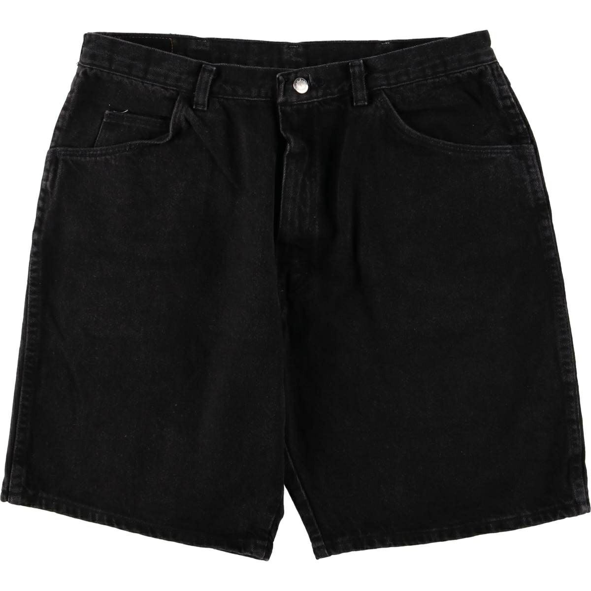 古着 ラングラー Wrangler ブラックデニムショーツ ショートパンツ