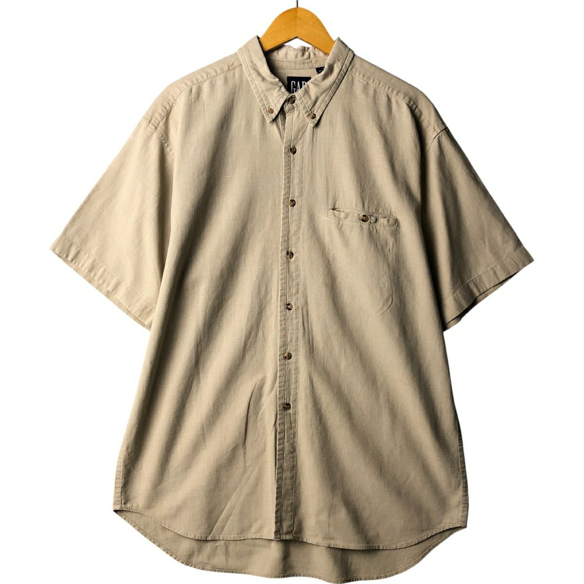 古着 90年代 ギャップ GAP オールドギャップ ノーカラー 長袖 リネン