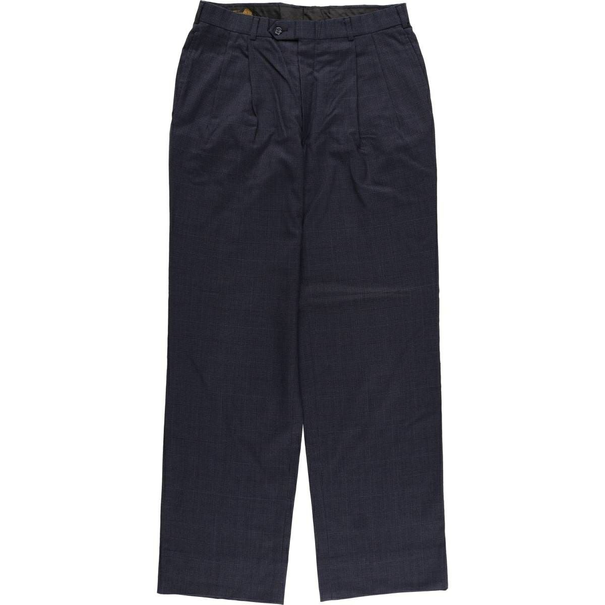 古着 ～90年代 WRINKLE RESISTANT 千鳥格子柄 ウールパンツ スラックス