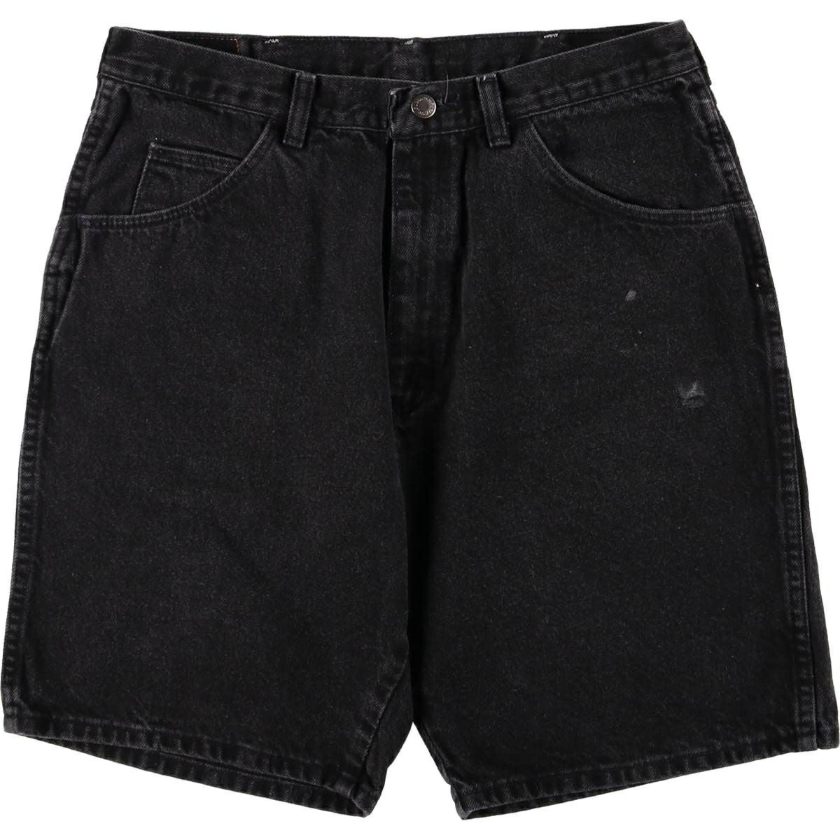 古着 ラングラー Wrangler ブラックデニムショーツ ショートパンツ メンズw34相当 /eaa587967 古着 ラングラー Wrangler ブラックデニムショーツ ショートパンツ