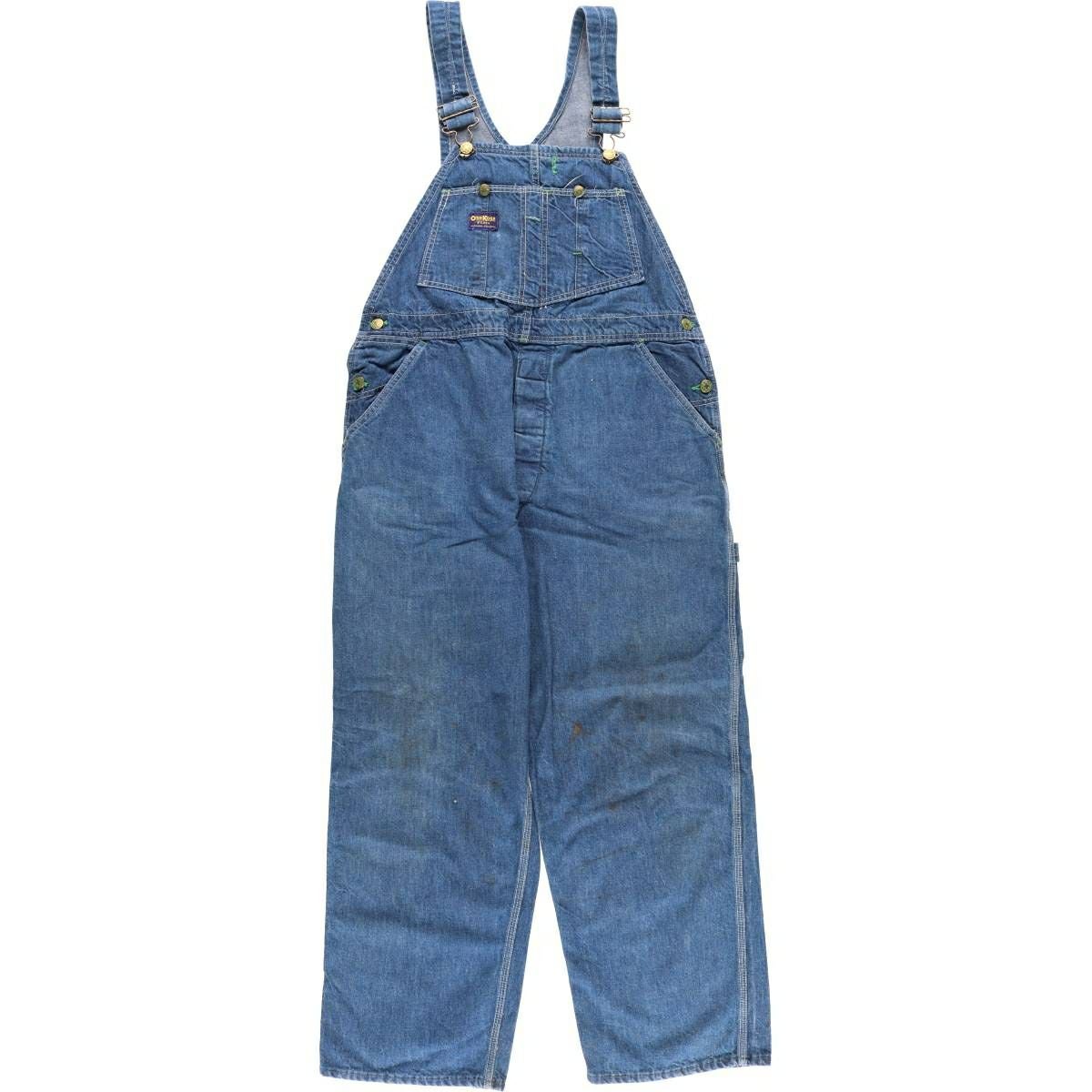 古着 70年代 オシュコシュ Osh kosh デニムオーバーオール メンズw39